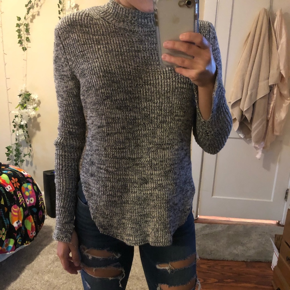 Grey knit sweater